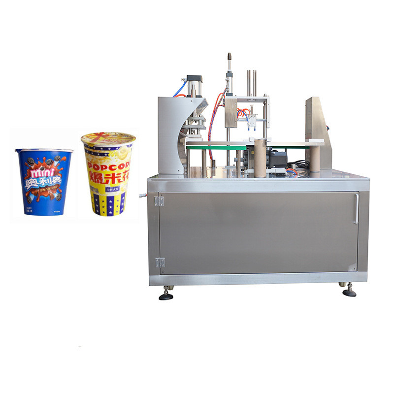 High-Accuracy Heat Sealer Vertical Weigher Rotary Plastic Paper Cup Filling Sealing Machine for Food Snacks Potato Crisps Yogurt Coffee