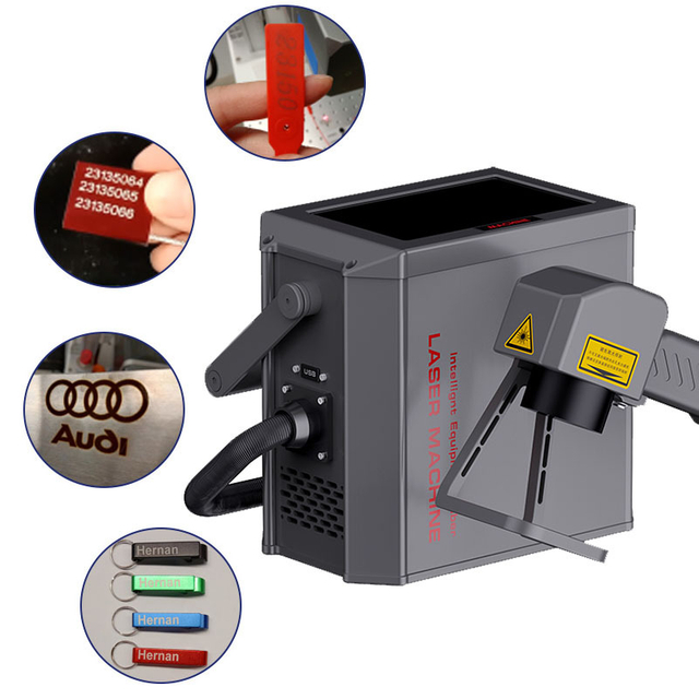 Good Price Handheld Portable Mini 20W 30W 50W Small Fiber Laser Printer Making Machine for Metal Resin Tires