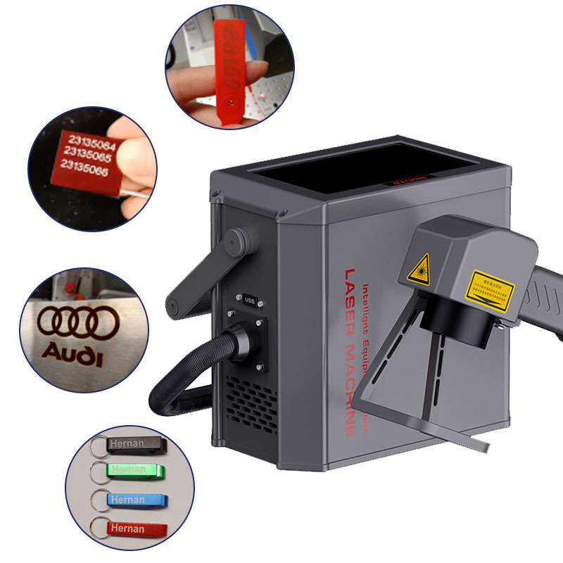 Good Price Handheld Portable Mini 20W 30W 50W Small Fiber Laser Printer Making Machine for Metal Resin Tires