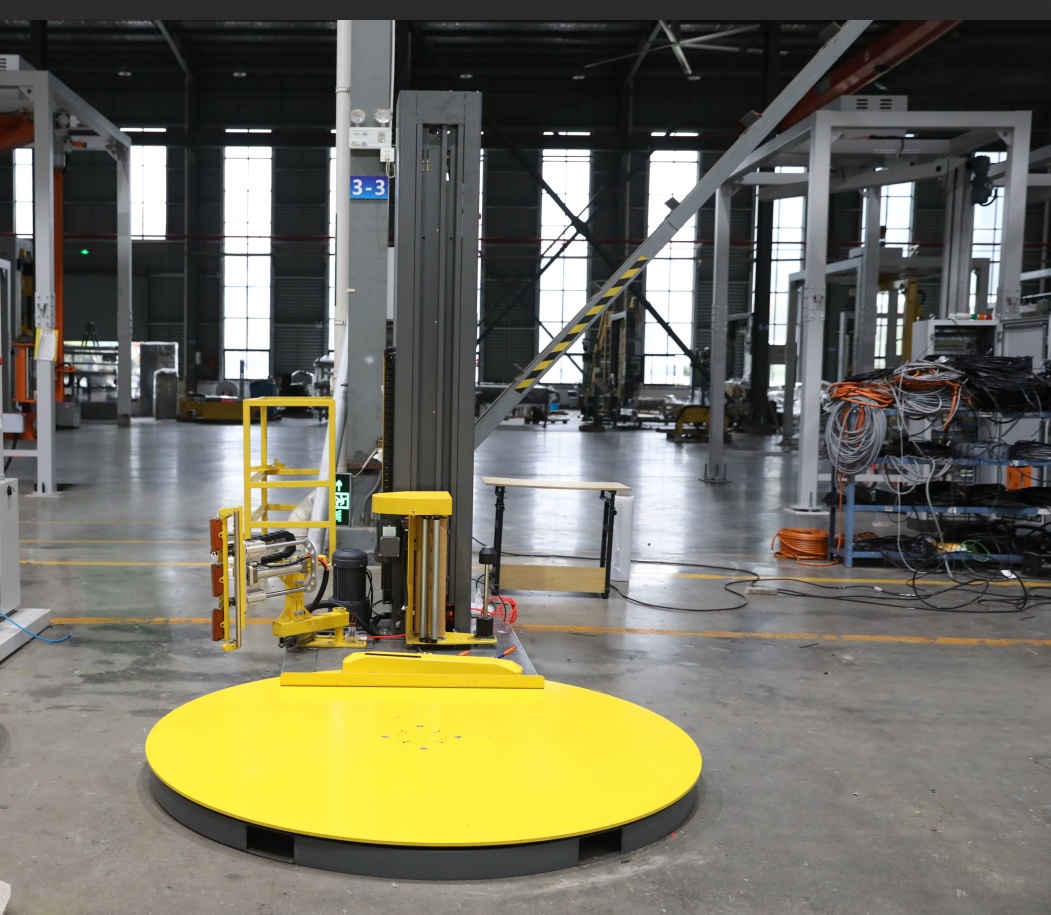 Factory production line assembly line packaging end process intelligent automatic wrapping machine 