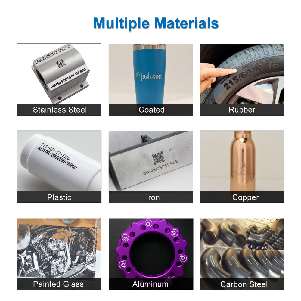 Metal Plastic CE Certified 20W/30W/50W Handheld Fiber Laser Marking Engraving Machine for Date Logo Expiry Date Printer