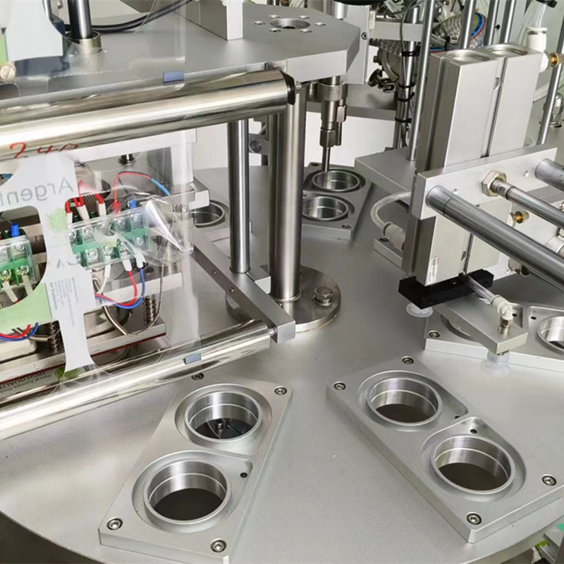 Automatic Pneumatic Rotary Cup Filling Sealing Machine for Beverage Coffee Fruit Juice Jam Chocolate Sauce Jelly Yogurt Ice Cream 