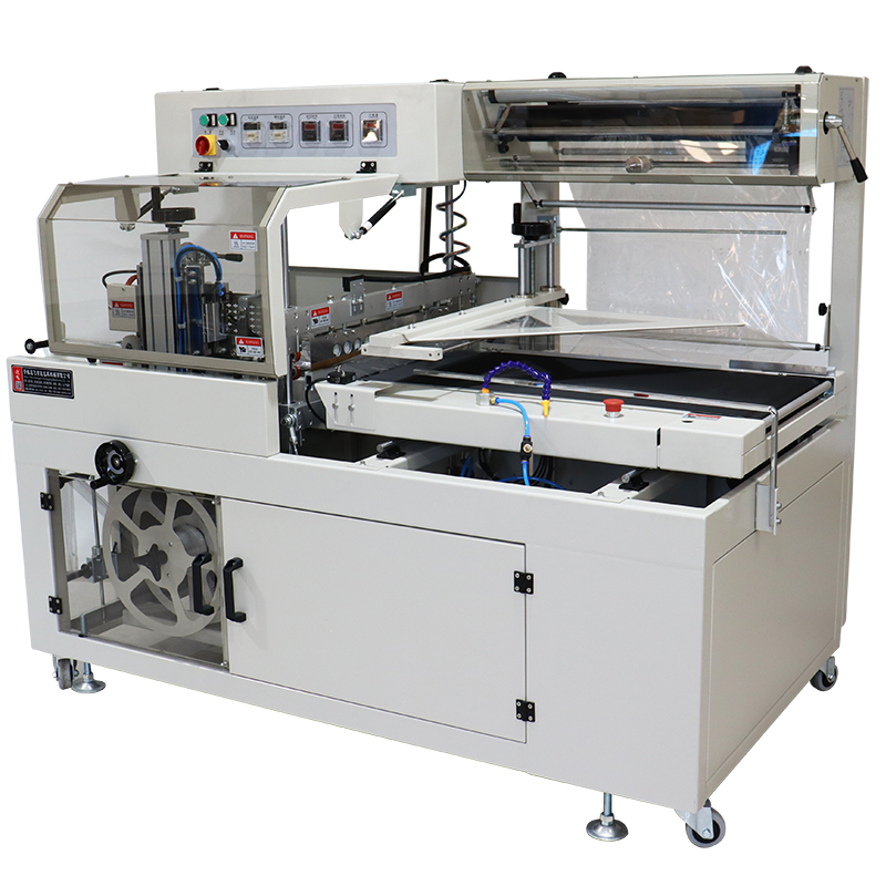 Automatic High Speed Water Soap Sweets Boxes Sealer Side Sealing and Heat Tunnel Shrink Wrap Packing Machine