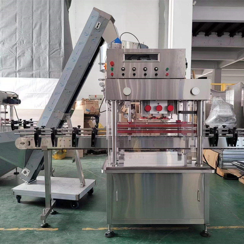 Automatic Bottle Cap Screw Spindle 6-Wheel Desktop Capping Filling Liquid Capper Machine