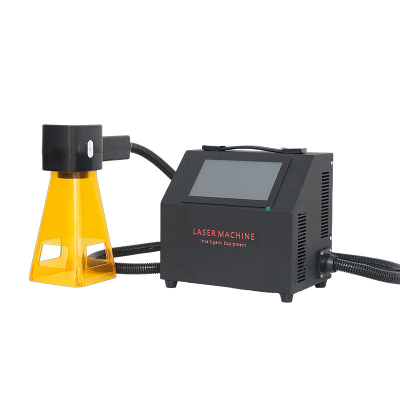 Metal Plastic CE Certified 20W/30W/50W Handheld Fiber Laser Marking Engraving Machine for Date Logo Expiry Date Printer