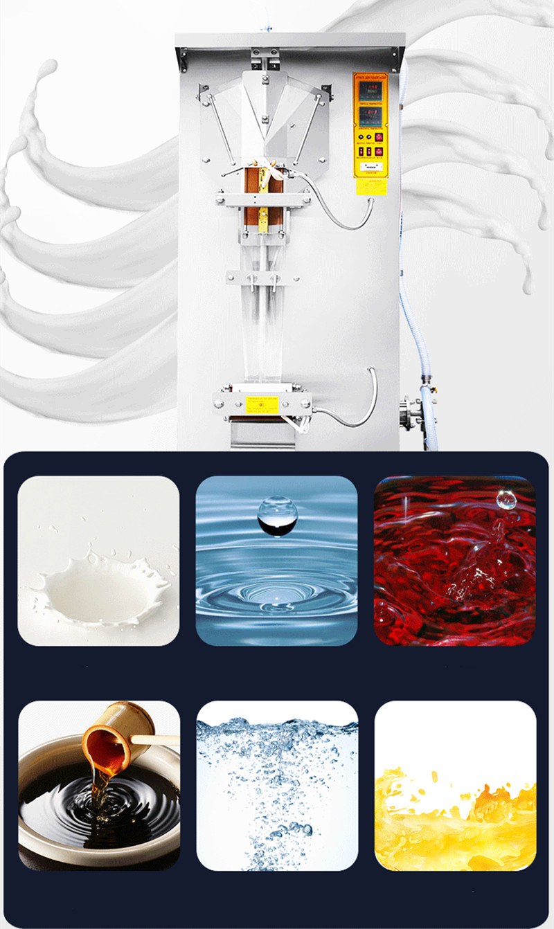 High Precision Intelligent Automatic Batch Number Printing Filling Machinery for Milk Water Wine Juice Liquid Beverages Sachet Pouch