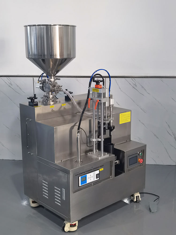Semi-automatic Ultrasonic Plastic Hose Aluminum Tube Filling Sealing Machine for Toothpaste Isolation Cream Facial Cleanser 