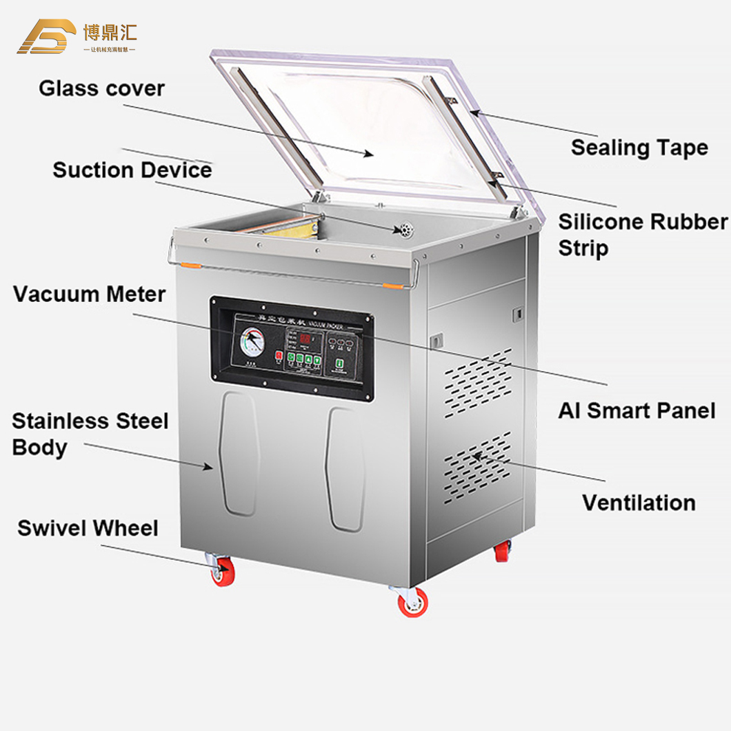 Bean Rice Nuts Brick Vacuum Plastic Bag Packer Sealing Machine