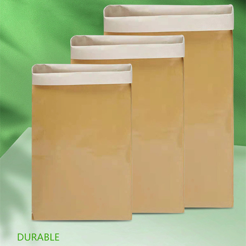 Customized Recyclable Waterproof 3 Layer Kraft Paper Woven PP Composite Bag for 20kg 25kg 50kg Rice Flour Feed Fertilizer