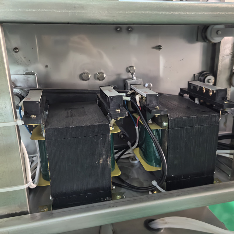 Automatic Meat Fish Chicken Case Food Bag Continuous Rolling Belt Type Vacuum Packaging Machine