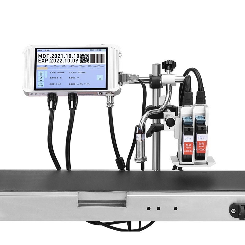 Touch Screen Online Text Qr Code Barcode Logo Marking Tij Thermal Inkjet Printer with Ink Cartridges