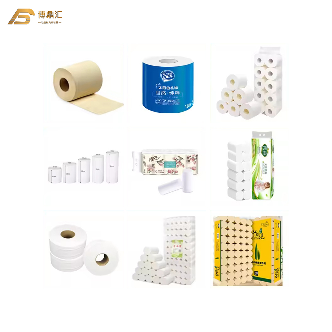 Jumbo Roll Rewinder Toilet Tissue Paper Automatic Making Machine