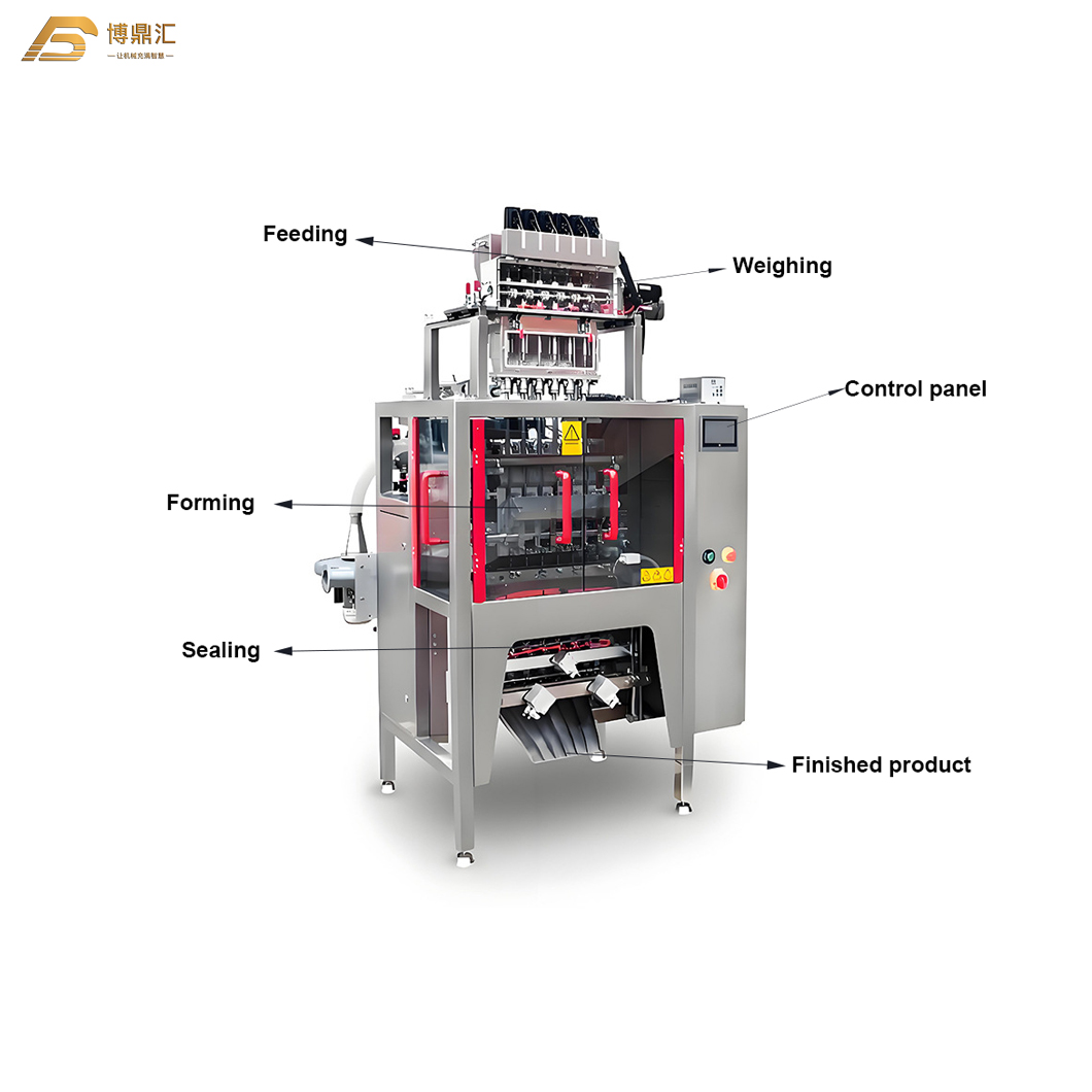 Fast VFFS 6 Lanes Vertical Ketchup Butter Salad Dressing Packaging Machine