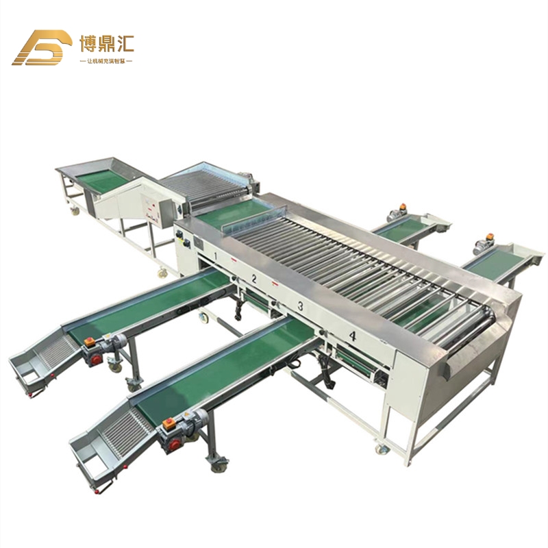 Potato Tomato Lychee Kiwi Apple Vegetable Fruit Picking Sorter Size Sorting Roller Grading Machine