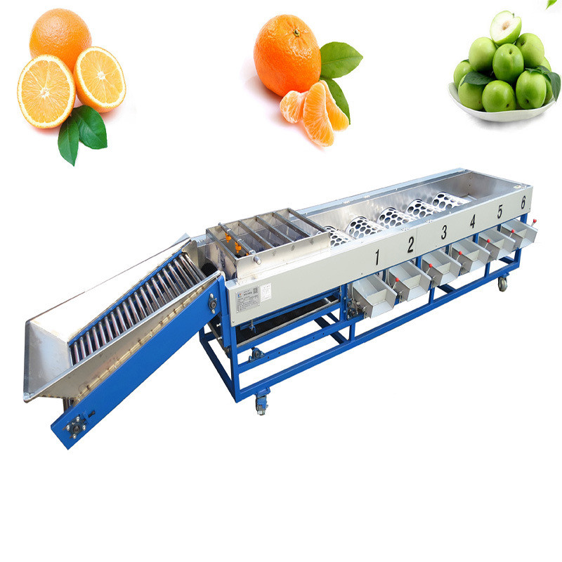 Industrial Automatic Electric Vegetable and Fruit Wash Cleaning and Size Sorting Wax Machine for Orange Lemon Banana Kiwi