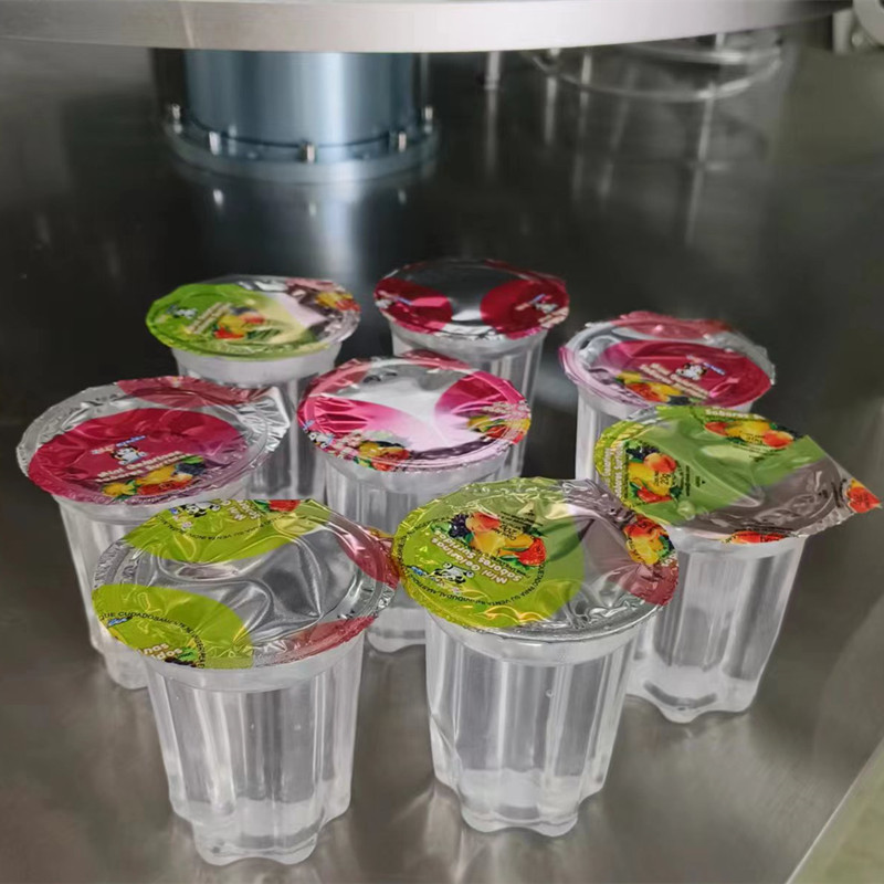Automatic Pneumatic Rotary Cup Filling Sealing Machine for Beverage Coffee Fruit Juice Jam Chocolate Sauce Jelly Yogurt Ice Cream 