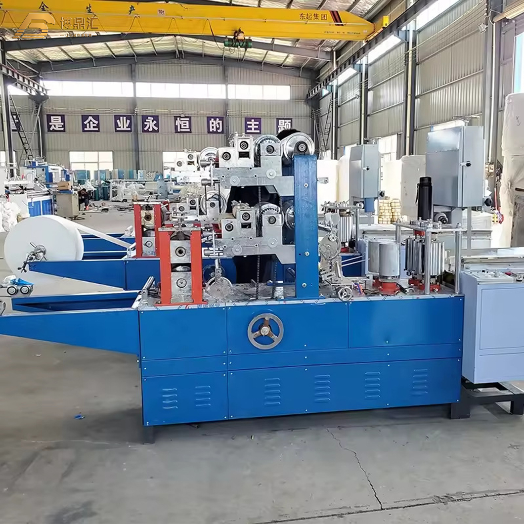 Automatic Paper Tissue Napkin Making Embossing Folding Machine