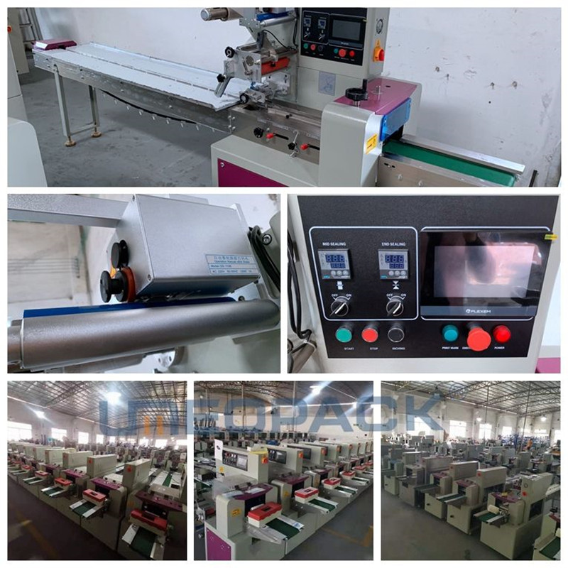 Automatic Horizontal Film Feeding Device Mooncake Catfish Jerky Instant Noodle Bread Flow Packaging Equipment Machine