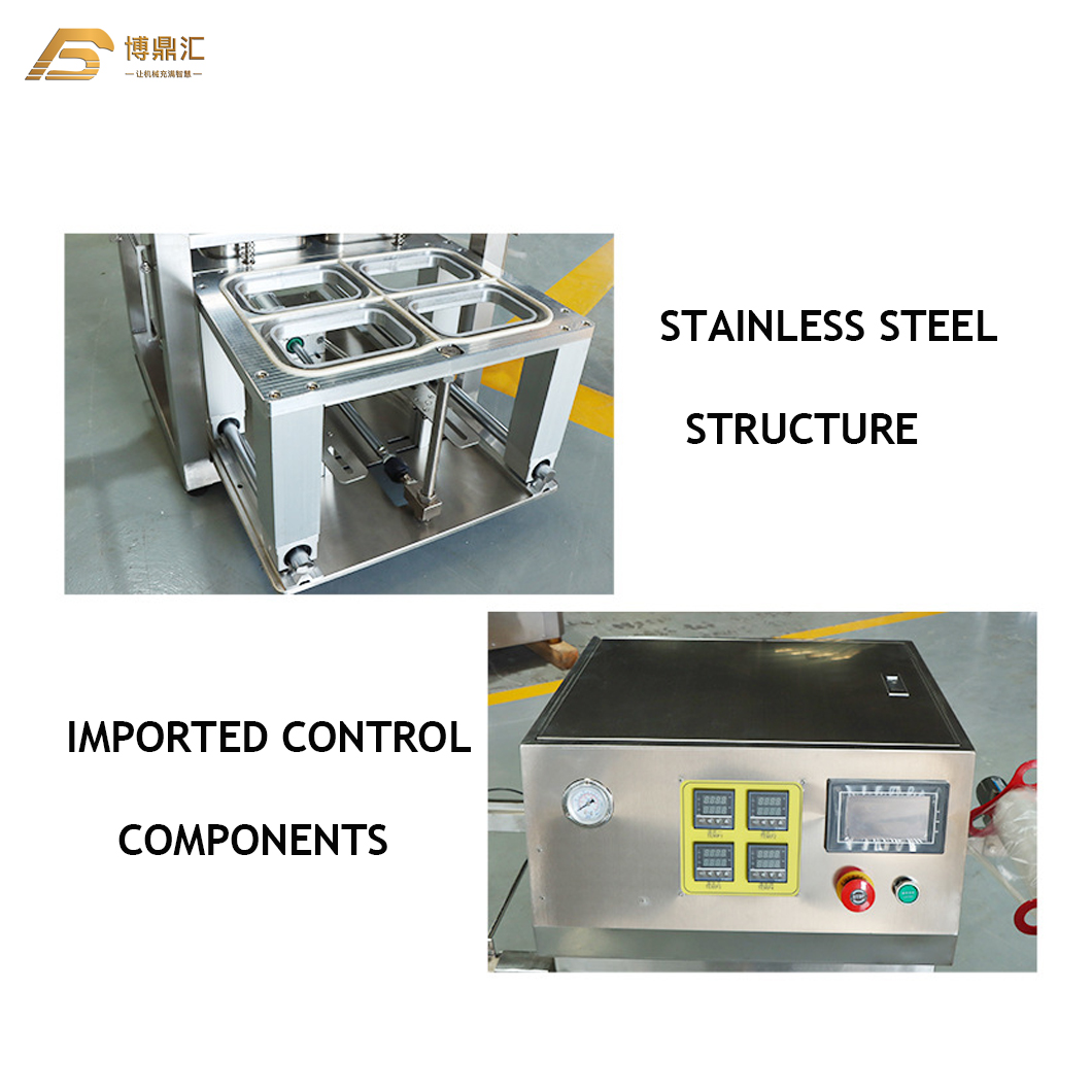 Semi Automatic Manual Plastic Map Tray Cup Sealing Yogurt Salad Fast Food Ready Made Meal Packing Machine Sealer