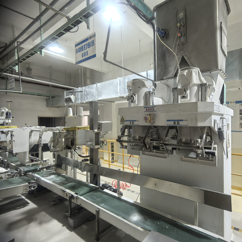  Dual Station Semi-Automatic Powder Filling Packaging Sewing Machine for Flour Starch Cornmeal PE Woven Bag 2.5kg 5kg 10kg 25kg