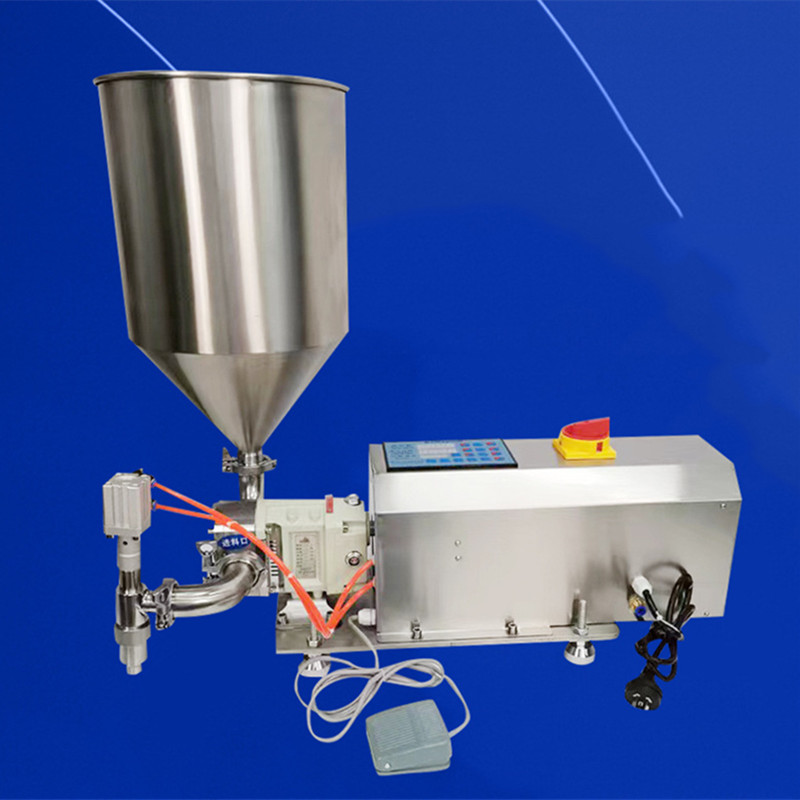 Manual High Viscosity Peanut Butter Thick Sauce Paste Liquid Rotary Lobe Pump Filling Machine Servo Motor Filler