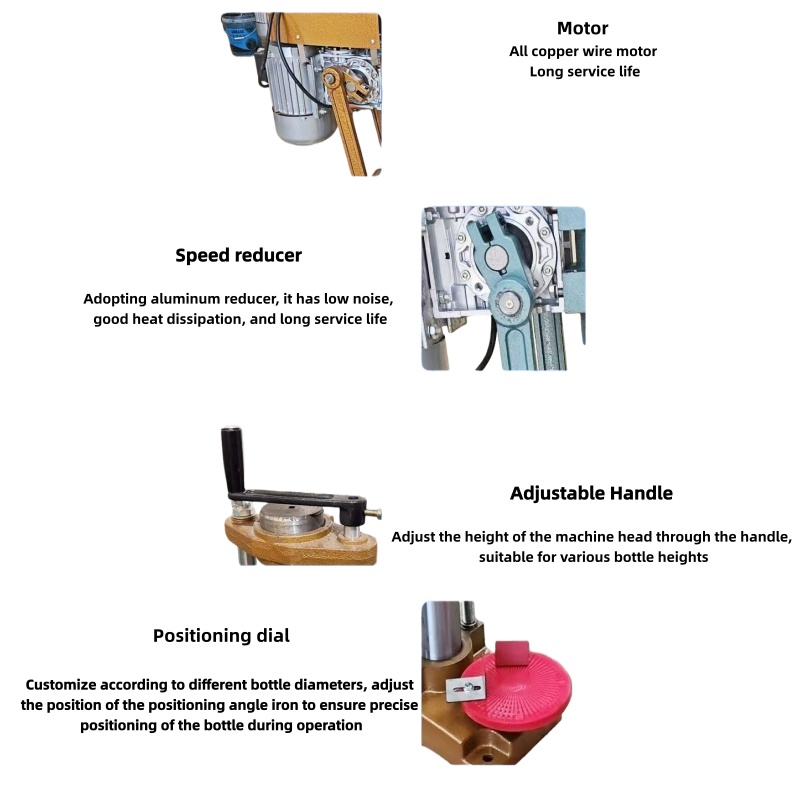 semi-automatic aluminum cap wine Liquid medicine Whiskey Cocktail screw capping machine