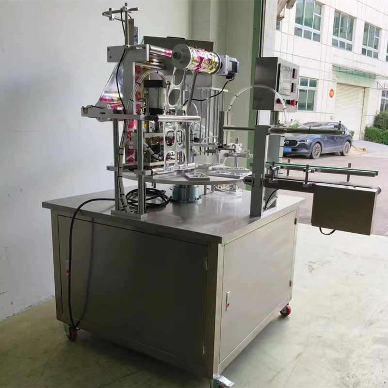 Automatic Pneumatic Rotary Cup Filling Sealing Machine for Beverage Coffee Fruit Juice Jam Chocolate Sauce Jelly Yogurt Ice Cream 