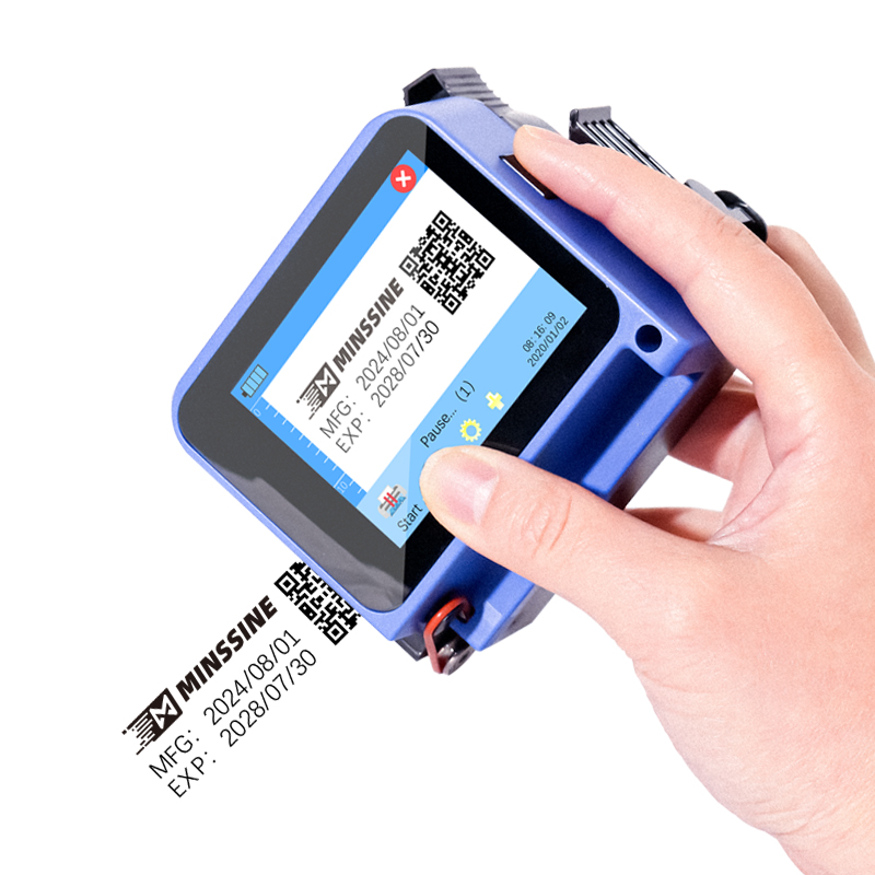 Plastic Bag Rubber Hose Barcode Inkjet Printing Machine Handheld