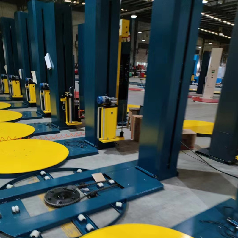 Automatic L-Type Heavy Duty Stretch Film Horizontal Pallet Packaging Wrapping Machine for Industrial Large Wooden Box