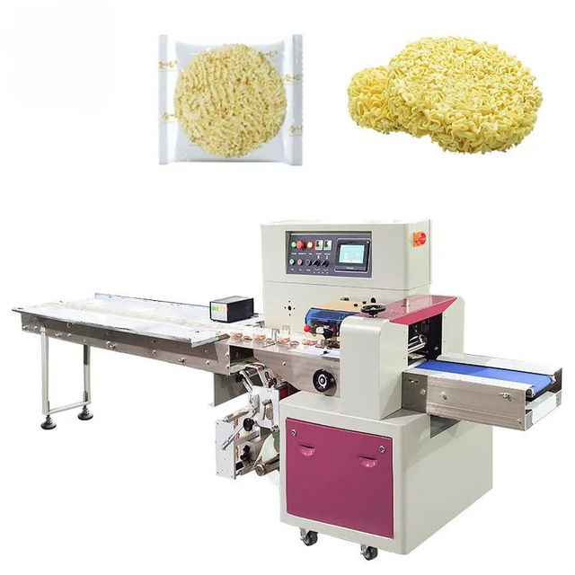 Automatic Horizontal Flow Pillow Wrapping Filling Packaging for Chips Puffing Soap Ice Lolly Dishware Instant Noodles Bread