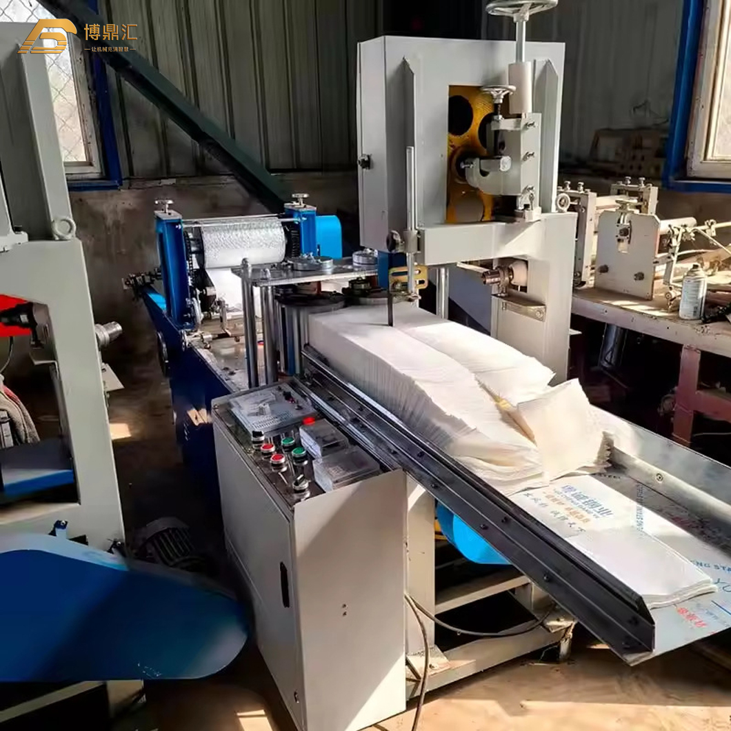 Automatic Paper Tissue Napkin Making Embossing Folding Machine