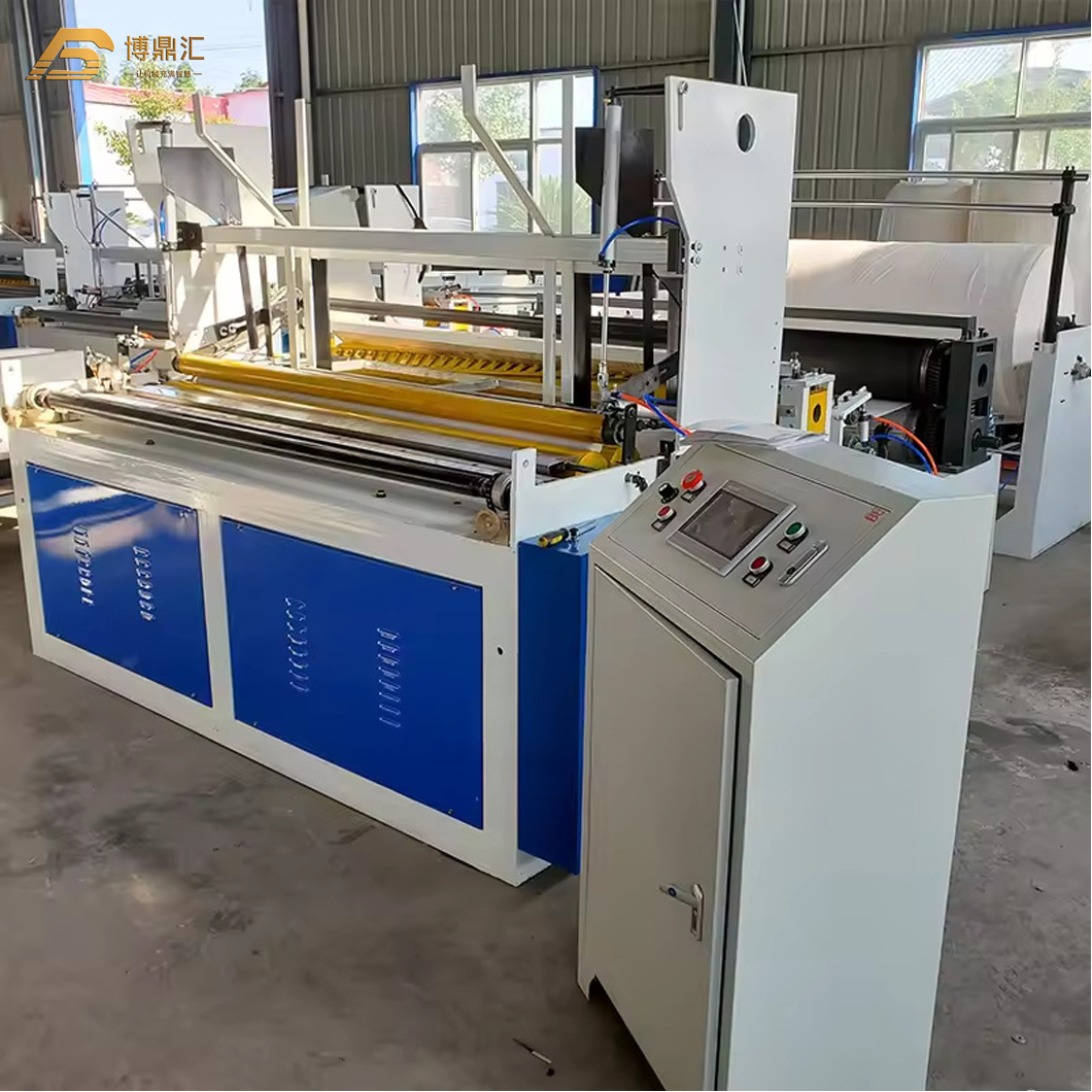 Jumbo Roll Rewinder Toilet Tissue Paper Automatic Making Machine