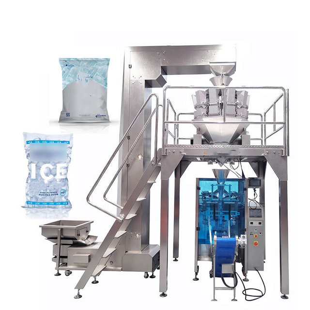 Factory Price Multi-Function Automatic 1/5/10kg Ice Cube Vertical Packaging Machine for Small Business