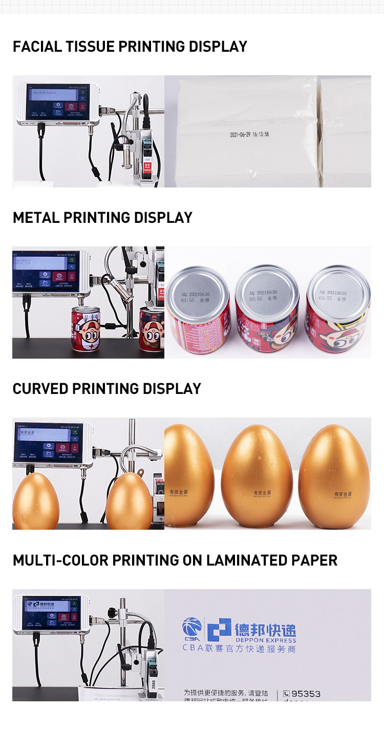 Automatic Batch Code Expiry Date Batch Qr Logo Online Tij Inkjet Printer Coding Machine for Tissue Plastic Bags Carton Packaging