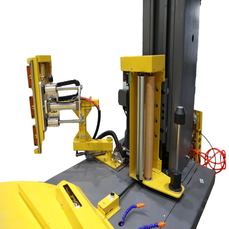 Factory production line assembly line packaging end process intelligent automatic wrapping machine 