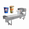 Automatic Continuous Snack Food Popcorn Potato Chips Paper Cup Bowl Filling Sealing Machine for Beverage Juice Milk Yogurt 