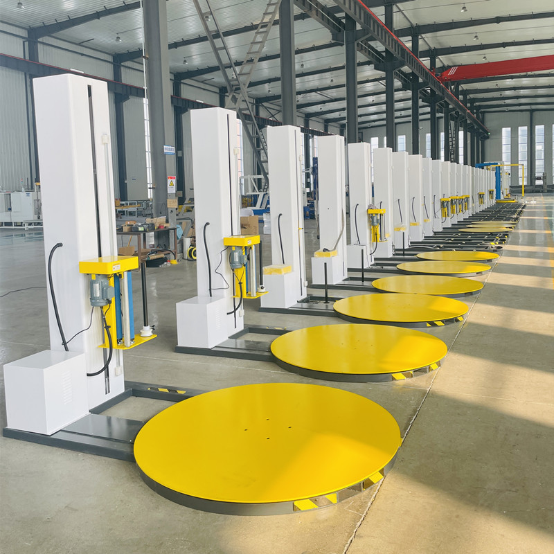 Automatic L-Type Heavy Duty Stretch Film Horizontal Pallet Packaging Wrapping Machine for Industrial Large Wooden Box