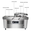 Automatic Double Chamber Vacuum Packing Machine for Coffee Pork Beef Bean Bag Rice Vegetable Bread Fish Seafood