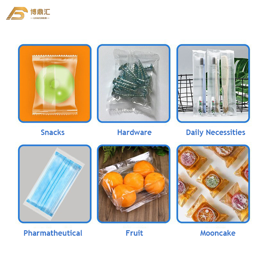 Horizontal Chicken Biscuits Cookie Frozen Fish Meat Automatic Vacuum Pillow Packing Machine