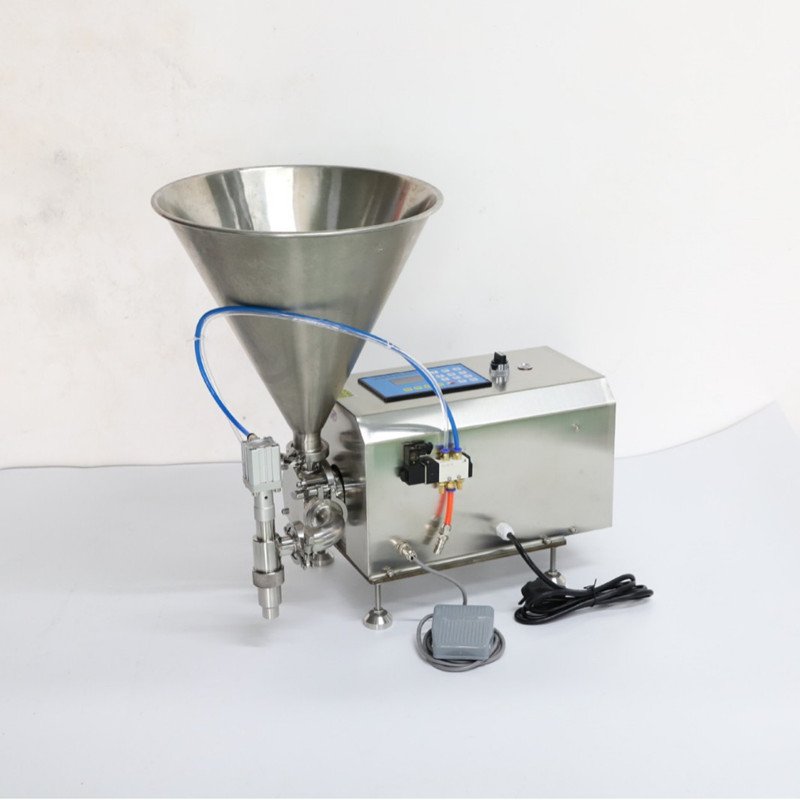 Food Grade High Viscosity Rotary Lobe Pump Filler Semi-Automatic Filling Machine With Hopper for Honey Chocolate Cream Paste Cosmetic 