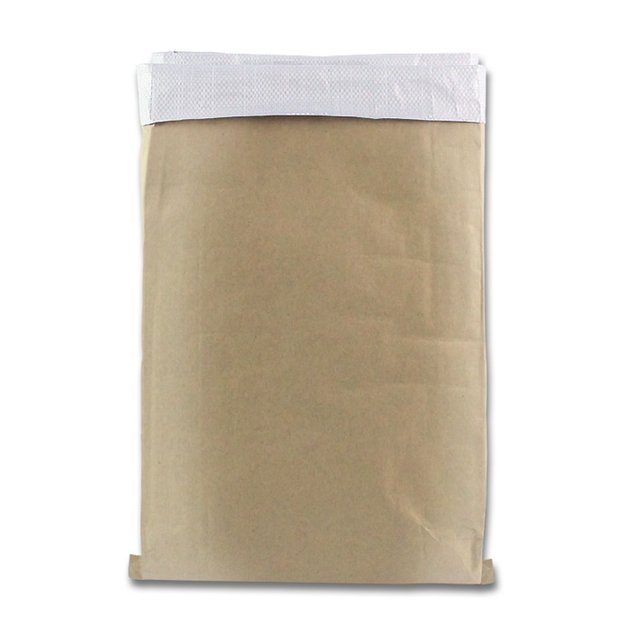 Customized Recyclable Waterproof 3 Layer Kraft Paper Woven PP Composite Bag for 20kg 25kg 50kg Rice Flour Feed Fertilizer