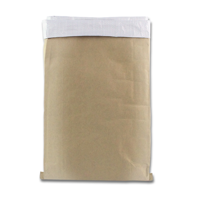 Customized Recyclable Waterproof 3 Layer Kraft Paper Woven PP Composite Bag for 20kg 25kg 50kg Rice Flour Feed Fertilizer