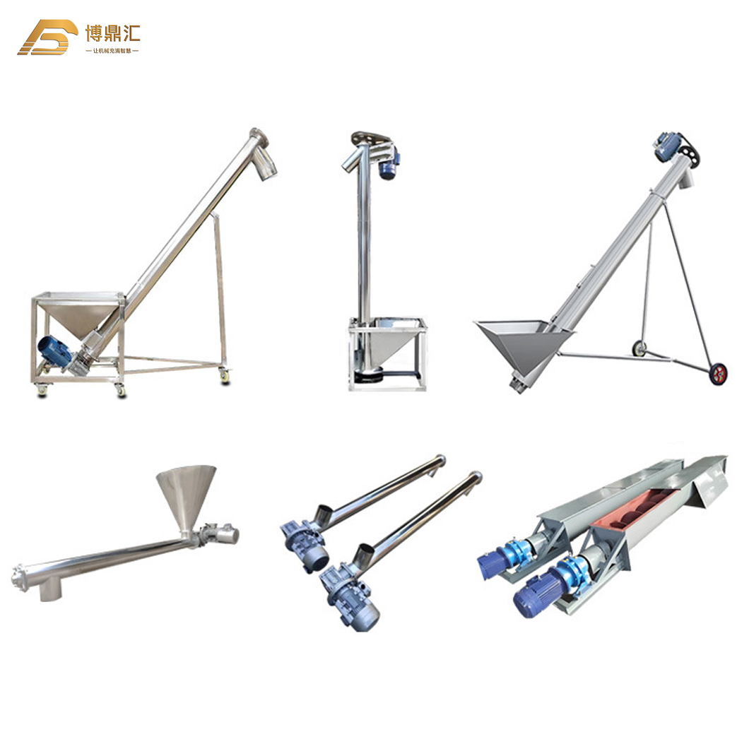 Automatic Sugar Cement Powder Screw Feeder Auger Conveyor Machine with Hopper