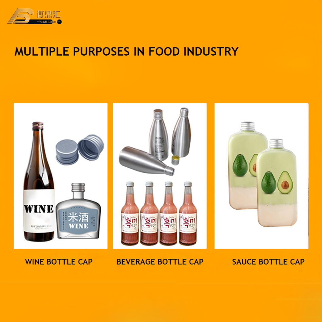 Semi Automatic Metal Aluminum Screw Cap Locking Machine for Glass Wine Sauce Juice Bottle Sealing