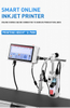 Touch Screen Online Text Qr Code Barcode Logo Marking Tij Thermal Inkjet Printer with Ink Cartridges