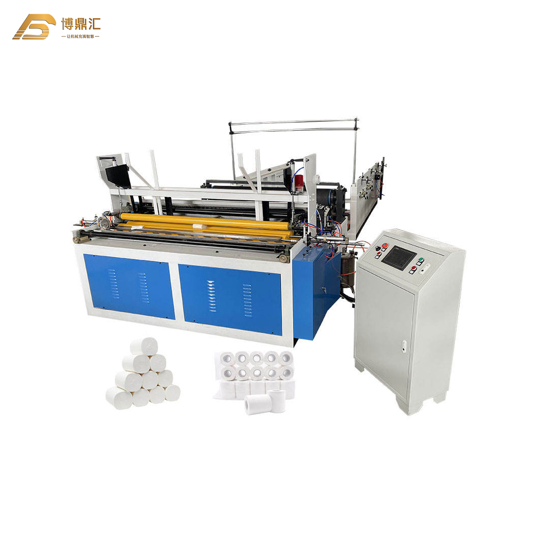 Jumbo Roll Rewinder Toilet Tissue Paper Automatic Making Machine