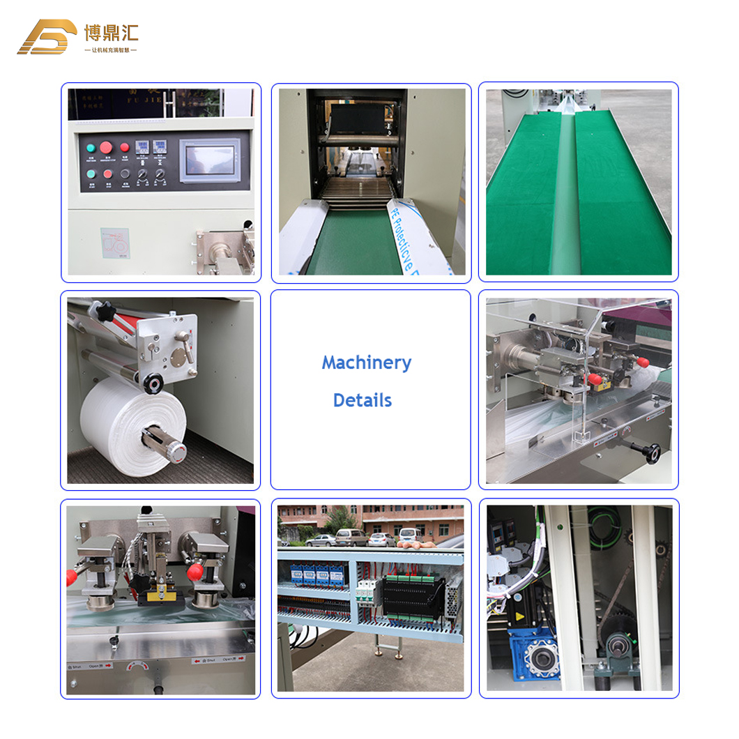 Horizontal Chicken Biscuits Cookie Frozen Fish Meat Automatic Vacuum Pillow Packing Machine