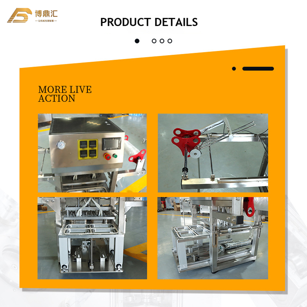 Semi Automatic Manual Plastic Map Tray Cup Sealing Yogurt Salad Fast Food Ready Made Meal Packing Machine Sealer